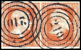 Gest. ½ Sgr., Waagr. Luxuspaar Mit Zwei Schönen Stempeln "210" BUNZLAU.<br/><b>Katalogpreis: 160,-+</b> (Michel: 1(2)) - Autres & Non Classés