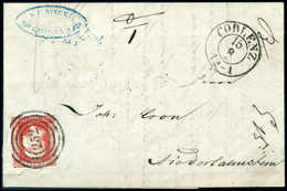 Beleg Brief Nach Taxis Zum Ortstarif: ½ Sgr., Breitrandiges Kab.-Stück Mit Zentr. Stempel "252" COBLENZ 15/8 (1856) Auf  - Other & Unclassified