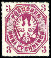 * 3 Pfg., Ungebr. Kabinettstück.<br/><b>Katalogpreis: 400,-</b> (Michel: 19b) - Other & Unclassified