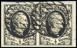 Briefst. ½ Ngr., Waagr. Luxuspaar Mit Sauberen VG Auf Bfstk.<br/><b>Katalogpreis: 150,-+</b> (Michel: 3b(2)) - Other & Unclassified