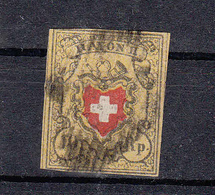 1850  N°16II  OBLITERE      COTE 150 FRS VENDU à 10%  15.00 FRS.      CATALOGUE ZUMSTEIN - 1843-1852 Federale & Kantonnale Postzegels