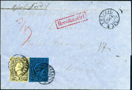 2 Und 3 Ngr. Auf Rekommandiertem Prachtbrief Von Leipzig Nach Sorau. (Michel: 10c,11) - Other & Unclassified