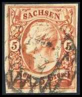 Gest. 5 Ngr., Breitrandiges, Sauber Gestplt. Kab.-Stück, Sign. Rismondo BPP.<br/><b>Katalogpreis: 100,-+</b> (Michel: 12 - Sonstige & Ohne Zuordnung