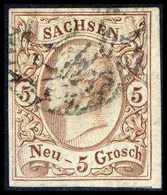 Gest. 5 Ngr., Breitrandiges Kab.-Stück, Fotobefund Rismondo BPP.<br/><b>Katalogpreis: 220,-</b> (Michel: 12e) - Altri & Non Classificati