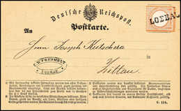 Beleg LOEBAU, L1 Klar Auf Kabinettkarte DR ½ Gr. Selten, Sign. Flemming. (Michel: DR14) - Altri & Non Classificati