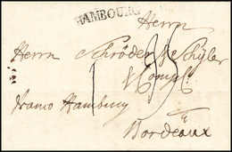 Beleg 1774, Flensburg, Seltener Brief Ohne Aufgabevermerk Nach Frankreich, Leitvermerk "Franco Hamburg" Und L1 HAMBOURG. - Other & Unclassified