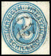 Gest. 2 Sch., Farbfrisch (leichte Durchstichfehler) Mit Zentr. Dreiringstempel "157" KALTENKIRCHEN. (Michel: 24) - Other & Unclassified