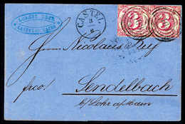 Beleg "103" CASTEL, Ideal Auf Schönem Blauem Brief 3 Kr.(2). (Michel: 32(2)) - Autres & Non Classés