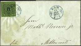 Beleg 6 Kr., Type IIb, Kab.-Brief Mit Blauem K2 ULM, Sign. Thoma BPP. (Michel: 3a) - Other & Unclassified