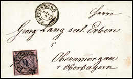 Beleg 9 Kr., EF Auf Kab.-Brief Mit Klarem K3 ROTTENBURG 2/12 53.<br/><b>Katalogpreis: 120,-</b> (Michel: 4a) - Autres & Non Classés