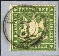 Briefst. 6 Kr., Gut Gezähntes Kab.-Bfstk. Mit Klarem K3 URACH.<br/><br/><span Style='color:red;font-size:0.9em'><b>Unver - Sonstige & Ohne Zuordnung