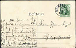 Beleg WEIKERSHEIM 30/12 05, Idealer K1 Als Extreme Spätverwendung Auf Kab.-Postkarte Germania 5 Pfg., Sign. Thoma BPP. ( - Autres & Non Classés