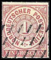 Gest. 1 Gr., Kab.-Stück Mit Sauber Aufges. Hamburger Maschinenstempel. (Michel: 4) - Sonstige & Ohne Zuordnung