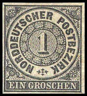 1 Gr. Schwarz, Probedruck, Tadellos Postfrisch. (Michel: 4P1) - Autres & Non Classés