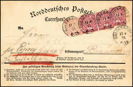 Beleg Express-Postkarte: ½ Gr. Mit Dreimal 1 Gr. Rosa Auf Vordruck-Korrespondenzkarte Mit Vermerk "per Express Sofort Zu - Other & Unclassified