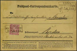 1 Gr., Tadellose Einzelfrankatur Auf  Gef. "Feldpost-Correspondenzkarte" Nach Breslau, Klare R3 LISSA 22/6 71. Seltene V - Other & Unclassified