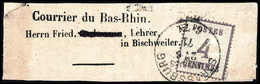 4 C., Farbfrische Einzelfrankatur Auf Dekorat., Kleinem Vordruck-Streifband (li. Oben Etwas Hinterlegt, Marke Kl. Verwen - Autres & Non Classés