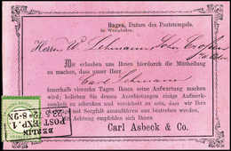 Beleg 1/3 Gr., Schöne Violette Zier-Postkarte Mit Klarem R3 BERLIN POST-EXP.1, Sign. Sommer BPP.<br/><b>Katalogpreis: 35 - Altri & Non Classificati