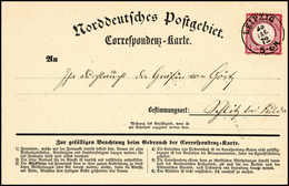 Beleg 1 Gr., Luxusstück Mit Genau Zentr. K2 LEIPZIG 25/1 72 Auf NDP-Korrespondenzkarte. (Michel: 4) - Other & Unclassified