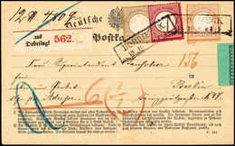 Beleg 5 Gr., Mischfrankatur Mit 1 Gr. Karminrosa Und ½ Gr. Orange Auf Kabinett-Paketbegleitkarte Nach Berlin, Preussen-R - Sonstige & Ohne Zuordnung