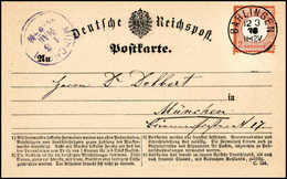 Beleg 2 Kr., Luxus-Postkarte Mit Ideal Aufges. Baden-K1 BAHLINGEN, Sign. Sommer BPP.<br/><b>Katalogpreis: 500,-+</b> (Mi - Sonstige & Ohne Zuordnung