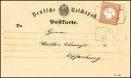 Beleg 2 Kr., Kabinett-Postkarte Mit Seltenem Baden-R2 KORK.<br/><b>Katalogpreis: 500,-</b> (Michel: 8) - Altri & Non Classificati