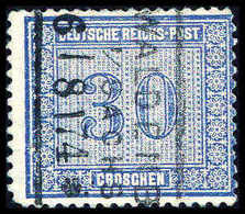 Gest. 30 Gr., Vorzüglich Farbfrisches Exemplar Mit Alleiniger Entwertung Durch R3 WALDENBURG I.SACHSEN 6/8 74. In Guter, - Autres & Non Classés