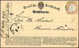 Beleg ½ Gr., Kabinettkarte Mit Seltenem Blauem Hannover-K2 SALZDERHELDEN, Sign. Bloch. (Michel: 14) - Sonstige & Ohne Zuordnung