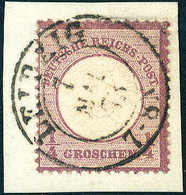 Briefst. ¼ Gr., Kab.-Bfstk. Mit Zentr. K2 LEIPZIG, Sign. Flemming.<br/><b>Katalogpreis: 40</b> (Michel: 16) - Autres & Non Classés