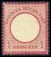 ** 1 Gr., Plf. XXVII (Innenkreiskerbe Re. In Höhe Der 12.Strichleiste, Feld 108), Postfr. Luxusstück, Fotobefund Krug BP - Autres & Non Classés