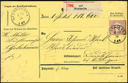 Beleg 2½ A. 2½ Gr., Farbfrisches Exemplar (Zhg. Etwas Unreg.) Auf Kpl., Gelber Paketkarte (mit Coupon), Sauber Aufges. K - Autres & Non Classés