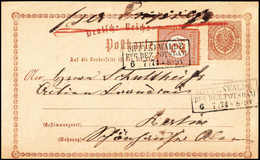 Beleg 2½ A. 2½ Gr. (re. Unten Runde Ecke) Auf Postkarte ½ Gr. Braun Als Express-Sendung Nach Berlin, Klare R3 MITTENWALD - Altri & Non Classificati