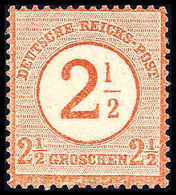 * 2½ A. 2½ Gr., Aufdruckfehler: Verschobene "1", Ungebr. Luxusstück, Fotoattest Sommer BPP.<br/><b>Katalogpreis: 650,-</ - Autres & Non Classés