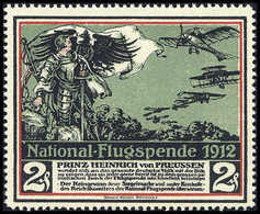 1912, 2 Pfg., National-Flugspende "Prinz Heinrich Von Preussen", Tadellos Postfrisch. - Otros & Sin Clasificación