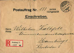 Beleg 1936, Tadelloser Postauftrag Per Einschreiben Im Ortsverkehr Von Hamburg.<br/><br/><span Style='color:red;font-siz - Autres & Non Classés