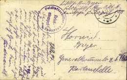 Beleg 1917, FELDLUFTSCHIFFER-ABTEILUNG 6, Violetter Briefstempel Auf Tadelloser Feldpostkarte. - Autres & Non Classés