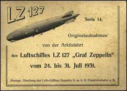 1931, Umschlag Mit 66 Durchnumerierten Originalaufnahmen Und Erläuterungsblatt (Serie 14) Von Der Arktisfahrt Des LZ 127 - Autres & Non Classés