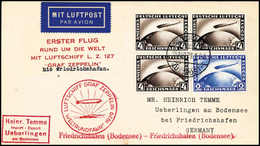 Beleg 1929, Weltrundfahrt, Friedrichshafen - Friedrichshafen, Tadelloser Brief Mit Zeppelin 2 Mk. Und Dreimal 4 Mk. (Mic - Altri & Non Classificati