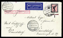 Beleg 1929, 5.Schweizfahrt Und Im Anschluß Schlesienfahrt, Abwurf Breslau (17.10.29), Seltener Brief Mit Bogenecke Adler - Other & Unclassified