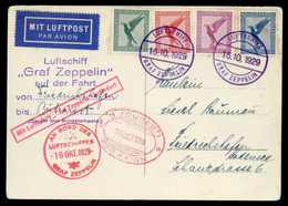 Beleg 1929, Balkanfahrt, Abwurf Bukarest, Postkarte 5-20 Pfg. Mit Violettem Bordpoststempel (kl. Fleckchen). (Michel: Si - Other & Unclassified