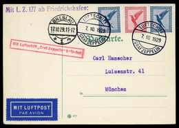 Beleg 1929, Schlesienfahrt, Bordpost Für Den Abwurf Breslau Mit Falschem Stempeldatum "7/10 29", Tadellose Postkarte Flu - Sonstige & Ohne Zuordnung