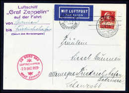 Beleg 1929, Spanienfahrt, Abwurf Basel, Postkarte Schweiz 20 C. Mit Zwei Versch. Stempeln BASEL 24/10 29 (leichte Beförd - Sonstige & Ohne Zuordnung