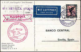 Beleg 1930, SA-Fahrt, An Bord Während Der Fahrt Aufgelieferte Sendung, Bordpost Sevilla, Tadellose Postkarte 1 Mk. Mit B - Other & Unclassified