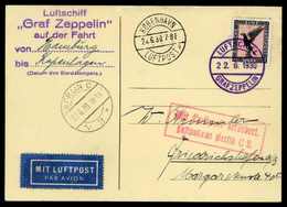 Beleg 1930, Deutschlandfahrt, Abwurf Kopenhagen, Tadellose Postkarte 1 Mk. (Michel: Si.68Bd) - Autres & Non Classés