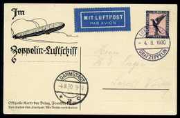 Beleg 1930, Landungsfahrt Darmstadt, Tadellose Postkarte 1 Mk. (Michel: Si.76B) - Autres & Non Classés