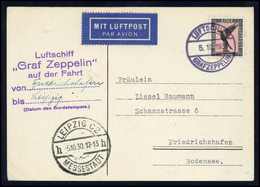 Beleg 1930, Leipzigfahrt, Bordpost, Tadellose Postkarte 1 Mk. (Michel: Si.91Ab) - Autres & Non Classés