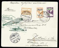 Beleg 1931, Ungarnfahrt, Rückfahrt, Schöner Brief Mit Beiden Zeppelinmarken Ungarn. (Michel: Si.103c) - Autres & Non Classés