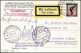 Beleg 1931, Ostseejahr-Rundfahrt, Lübeck - Friedrichshafen, Tadellose Karte 1 Mk. (Michel: Si.108Bg) - Altri & Non Classificati