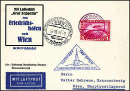 Beleg 1931, Österreichfahrt, Bordpost Nach Wien, Tadellose Postkarte 1 Mk. (Michel: Si.116B) - Other & Unclassified
