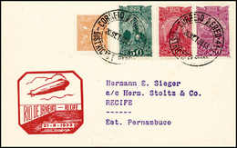 Beleg 1933, 7.SA-Fahrt, Brasilianische Post Rio - Recife, Tadellose Postkarte. (Michel: Si.233C) - Otros & Sin Clasificación